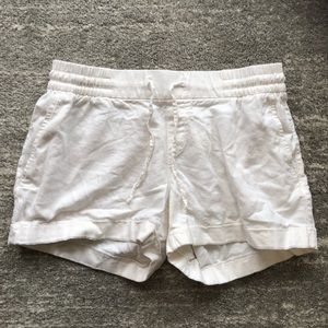 Old Navy White Linen Shorts